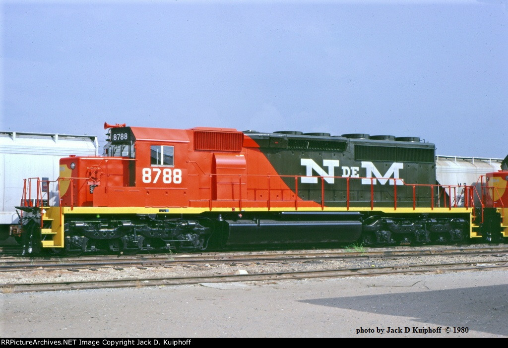 NdeM SD40-2 8788 at Fort Worth, Texas. September 7, 1980. 